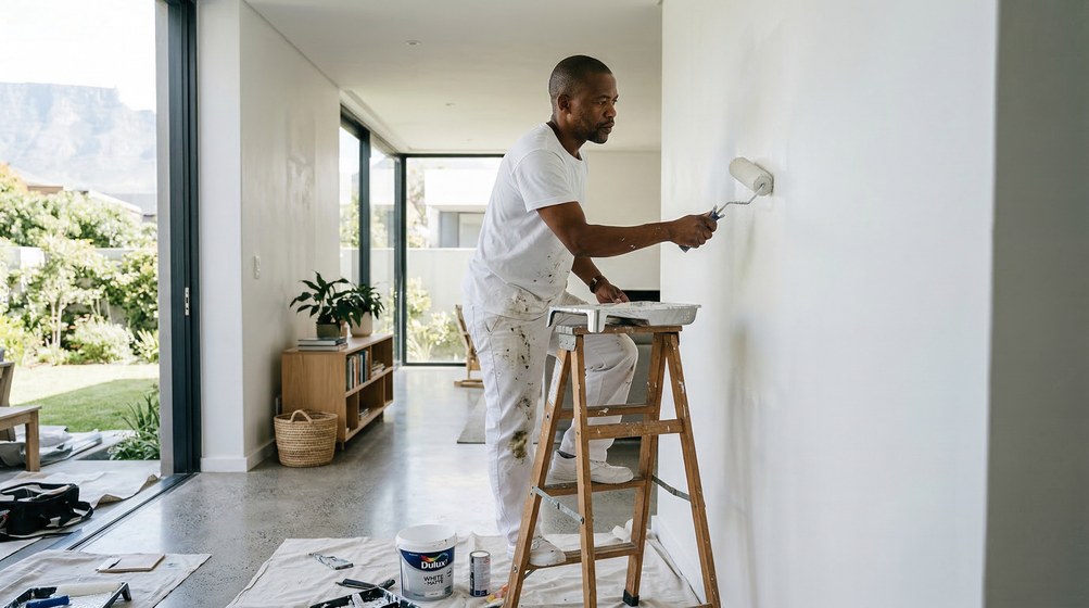 Interior repainting of a Tulbagh guesthouse room